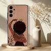 Черная Девушка Афро Чехол для Телефона Samsung S 25,24,23,22,30,21,10,9,Ultra,Plus,Lite,FE,4,5G Черный Мягкий Чехол