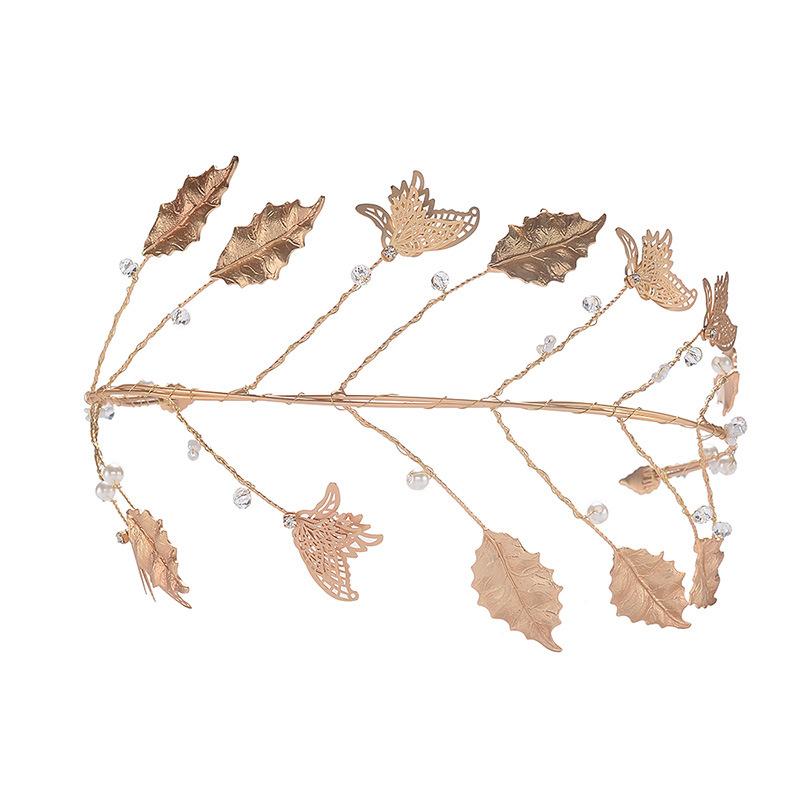 Лесная alloy leaf headdress, ручной работы жемчужная свадебная изысканная headdress, платье, банкетный ужин аксессуар для волос