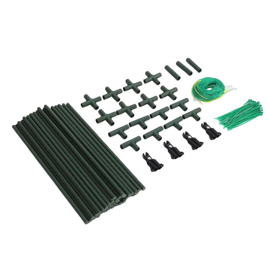 Cucumber A Frame Steel Pipe Outdoor Garden Plant Support with Nylon Climbing Net for Vegetables Peas Fruit Vine