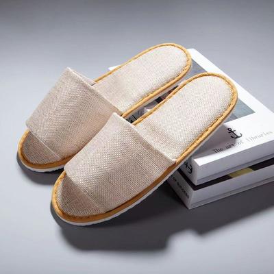 Салон красоты Одноразовые тапочки для гостей отеля Домашние тапочки для мужчин и женщин Портативные складные тапочки для путешествий в отеле и спа-салоне Унисекс Льняные тапочки