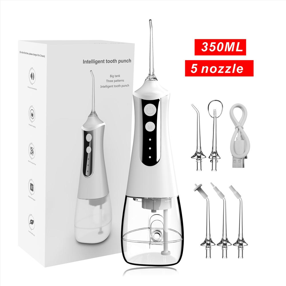 Ирригатор для полости рта, скалер для зубов, 3-скоростная регулировка, водяная ирригация, портативная стоматологическая струя воды, 350 мл, IPX6, водонепроницаемый очиститель зубов