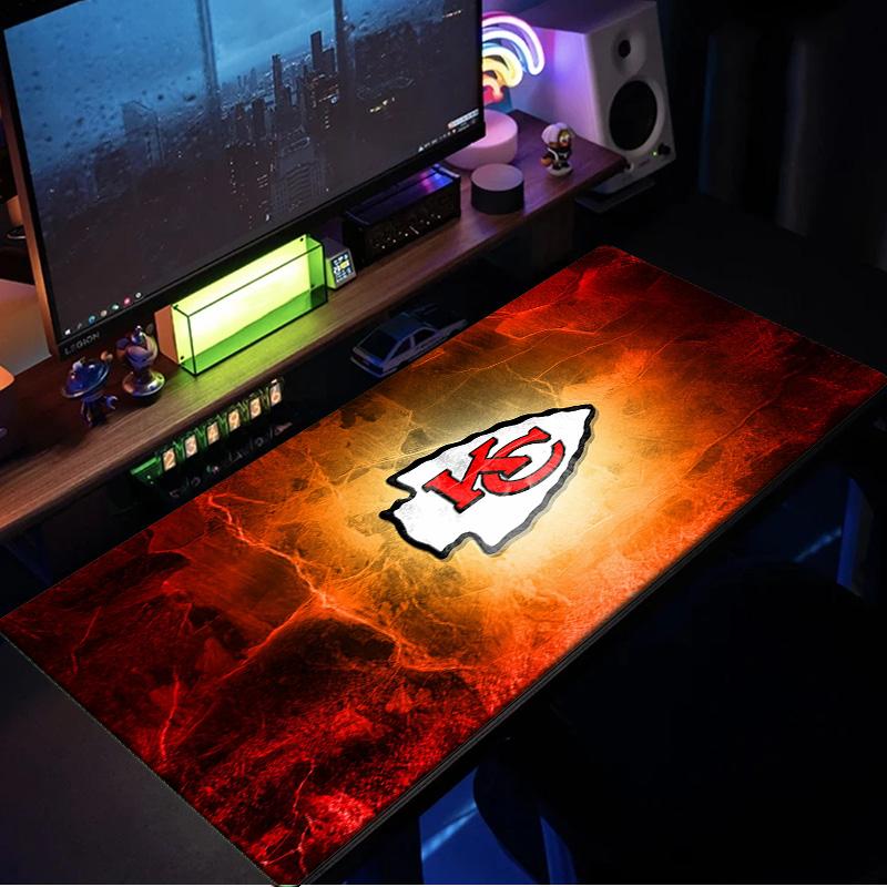 Kansas City Chiefs Logo mouse pad, rubber base, esports desk mat, mouse pad for gamers and office use, gaming desk , easy to clean mat