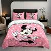 Minnie Mickey Bedding Set Duvet Cover Movie Character Bed Set Soft Microfiber Cover for Kids Teens Home