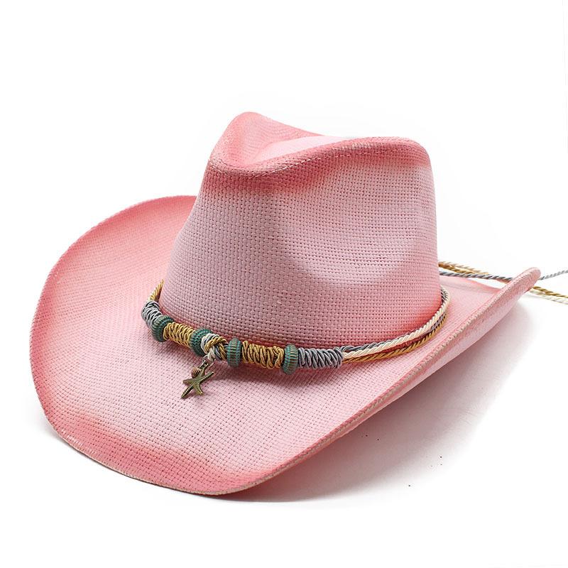 Этнический стиль Голова быка аксессуары Ковбойская шляпа в стиле вестерн Премиум-шляпа Sense Шляпа для выступлений Летняя соломенная шляпа