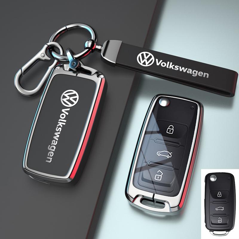 Для VOLKSWAGEN VW для Volkswagen Tiguan VW Golf 7 4 5 Mk4 6 MK7 для Skoda Octavia A7 для Seat Leon Ibiza Altea Металлический чехол для автомобильного ключа