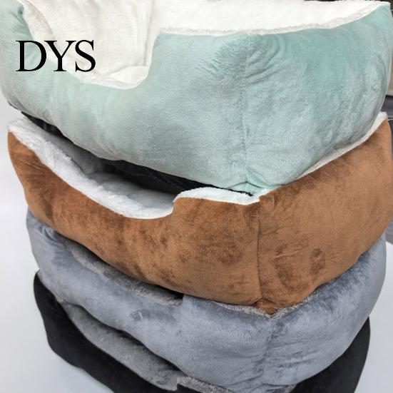 Plush Pet Bed Rectangle Cozy Cat Orthopedic Sofa Warm Stress Relief Dog Calming for Cats Dogs Multiple Sizes Colors PP Cotton Filled