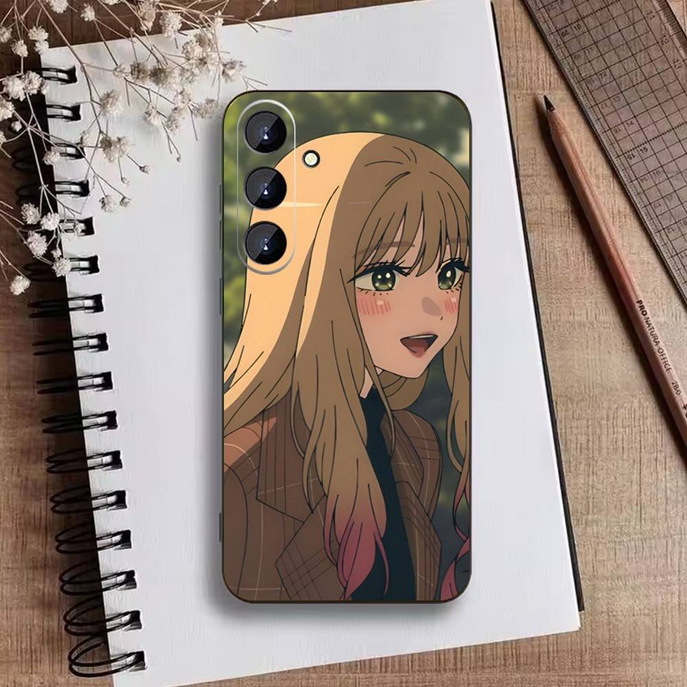 J-Darling Марин Китагава Цветной Серебристый Чехол для Телефона Для Samsung Galaxy A73,A21s,A22,A31,A52,A53,A71,A41 Мягкий Черный Корпус