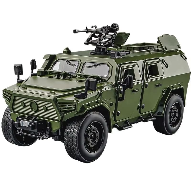 LYZRC 1:18 Модель военной машины Военная машина Сплав Литье под давлением Внедорожник Бронированная машина Звук и свет Детская игрушка-модель автомобиля Подарок для мальчиков
