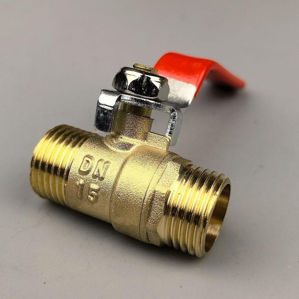 Brass Long Handle Ball Valve - Multi-Size (1/4" To 1") Pneumatic Tap with Internal/External Thread for Water Drain