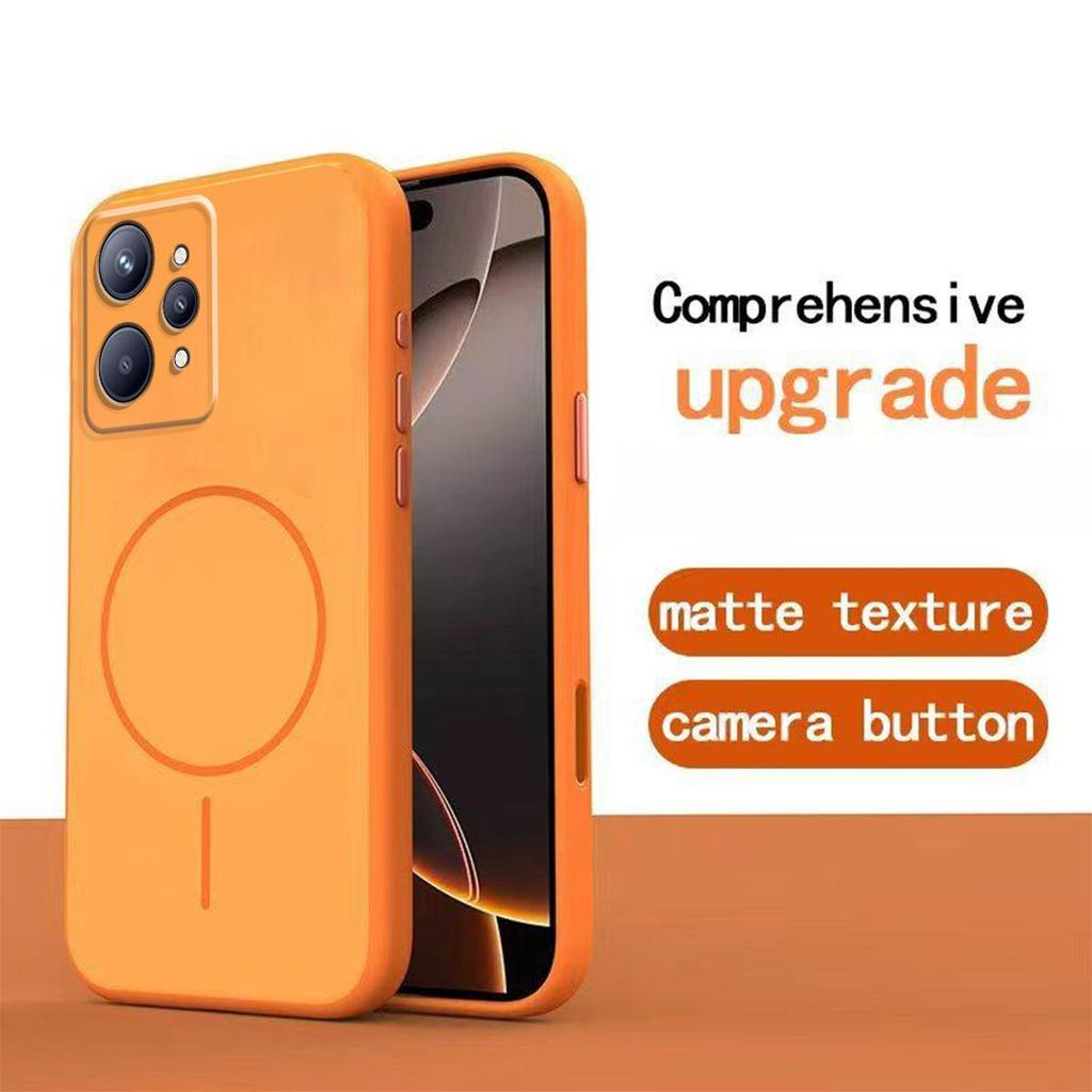 Однотонный матовый чехол из ТПУ для realme 15 5G, 15 Pro 5G, декоративный чехол с принтом кольца в стиле MagSafe