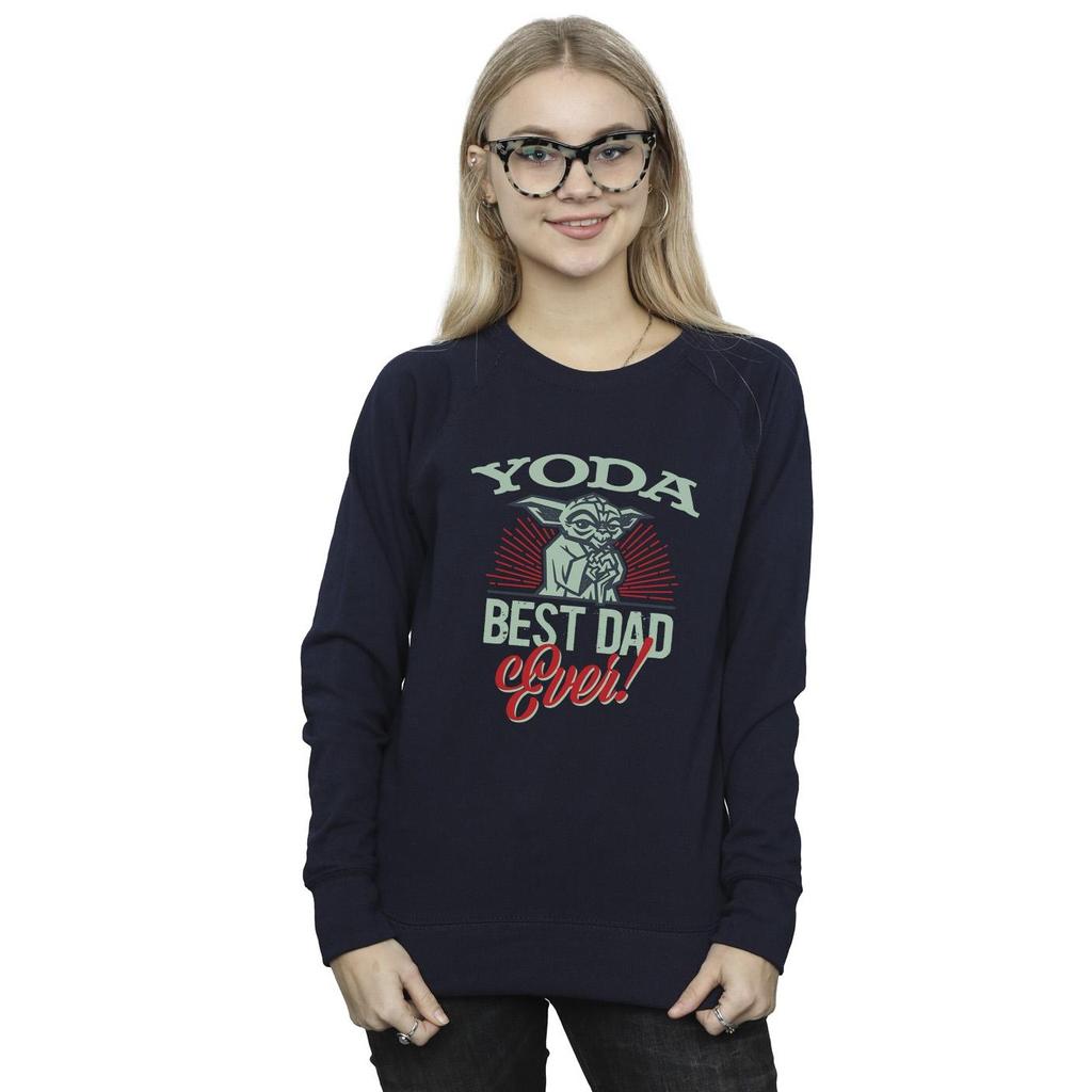 Star Wars Womens/Ladies Mandalorian Yoda Dad Sweatshirt