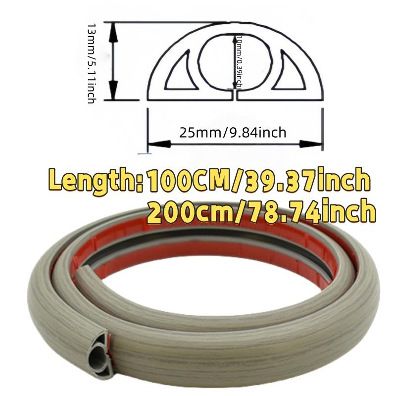 1pc PVC Floor Cord Cover Self-Adhesive Anti-extrusion Anti-extrusion Extension Wiring Duct Protector Power Cable Protector