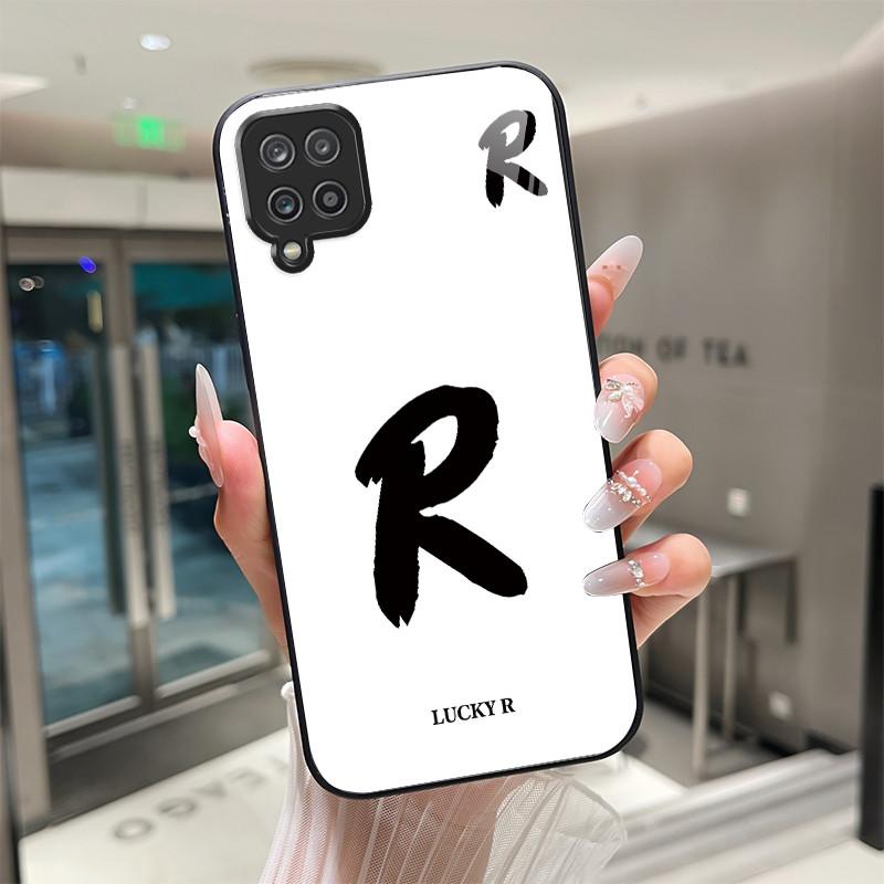 Чехол для телефона Samsung A 12 M12 F12 Чехол со счастливыми инициалами для Samsung Galaxy A12 M F 12 Закаленное стекло Мягкий ТПУ Funda