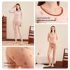 DingGuagua Women's Cotton Antibacterial Round Neck Thermal Underwear Set