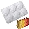 6 Cells Little Bear Biscuit Mold Silicone Cake Molds Chocolate Moulds Candy Baking Tools Homemade Soap Mold Kitchen Bakeware