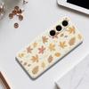 For Samsung Galaxy S24 FE Case Leaves Pattern Printing Straight Edge TPU Phone Back Cover