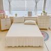 Sleeping Grid A-class Cloud Feeling Cotton Wrinkled Yarn Double-layer Yarn Bed Skirt