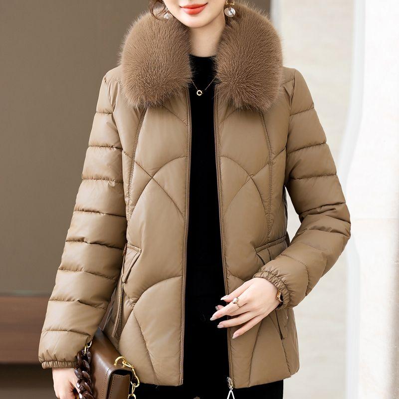 Кожаное хлопковое пальто, зимняя модная толстая и теплая хлопковая куртка, свободное пальто большого размера из хлопка для женщин