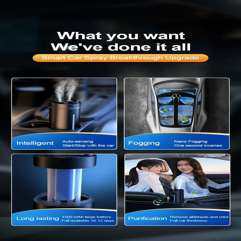 Освежитель воздуха для автомобиля USB-перезаряжаемый ароматерапевтический увлажнитель воздуха Мини-диффузор эфирных масел Аксессуары для салона автомобиля Легкий аромат стойкий