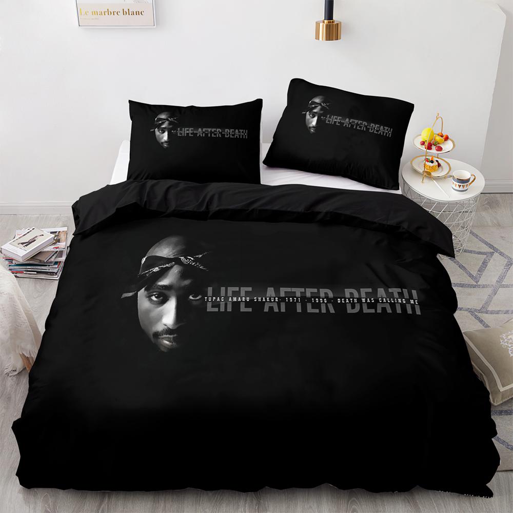 2Pac Bedding Set Single Twin Full Queen King Size Tupac Amaru Shakur Bed Set Aldult Kid Bedroom Duvet Cover Sets 3D Print 043