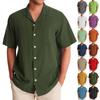 Рубашка для мужчин, мужские винтажные рубашки для боулинга на пуговицах, летняя пляжная рубашка с коротким рукавом