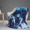 Пледы Tie Dye Синие Всесезонные Ультрамягкие Теплые Флисовые Пледы для Дома Кровати Дивана Кресла На Улицу Путешествий Кемпинга 50x40
