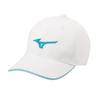 Mizuno Lambard Logo Golf Free Size Men's Cap, Tour-Grade Cotton, White/Light Blue, (E2MW2A07)