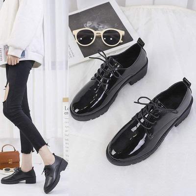 2025 Женские черные кожаные полусапожки на шнуровке на толстом каблуке с круглым носком и флисовой подкладкой, нескользящая повседневная рабочая обувь