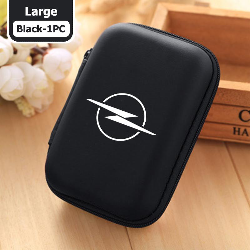 Car Logo EVA Headset Data Cable Holder Headphone Carry Bag For Opel Astra G H J K F Corsa D Zafira B Insignia Mokka Regal