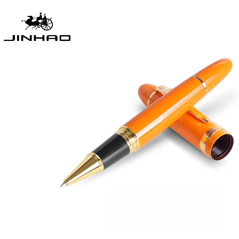 Jinhao 159 Металлическая Ручка-Роллер Большого Размера Серебряная Отделка Сменная Картридж Professional Офис Школа Дом Канцелярские Товары Пишущая Ручка