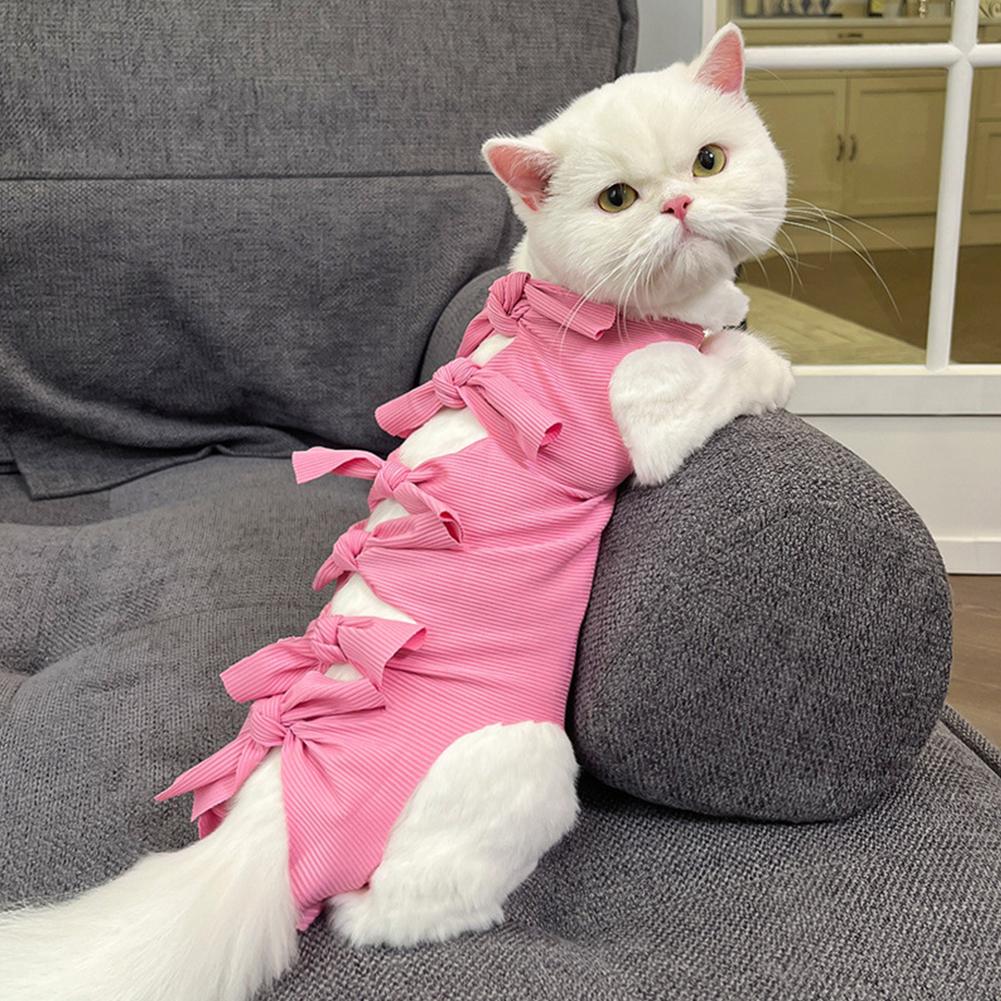 Pet Cat Weaning Clothes Sterilization Jumpsuit Anti-licking Surgery Recovery Care Suit for Cat Puppy Kitten