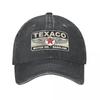 Texaco Sign Denim Baseball Cap Wotor Oil Men Women Print Hip Hop Hats  Casual Hunting Camping Hot Sale Baseball Caps