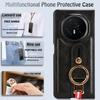 Чехол для Honor Magic V3 5G Кожа+ПК+ТПУ Браслет Чехол с кольцом-открывалкой для бутылок