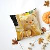 Butterbear Cushion Cover Iceland Washable Linen Soft  for Daily Sofa Bed Home Room Decor