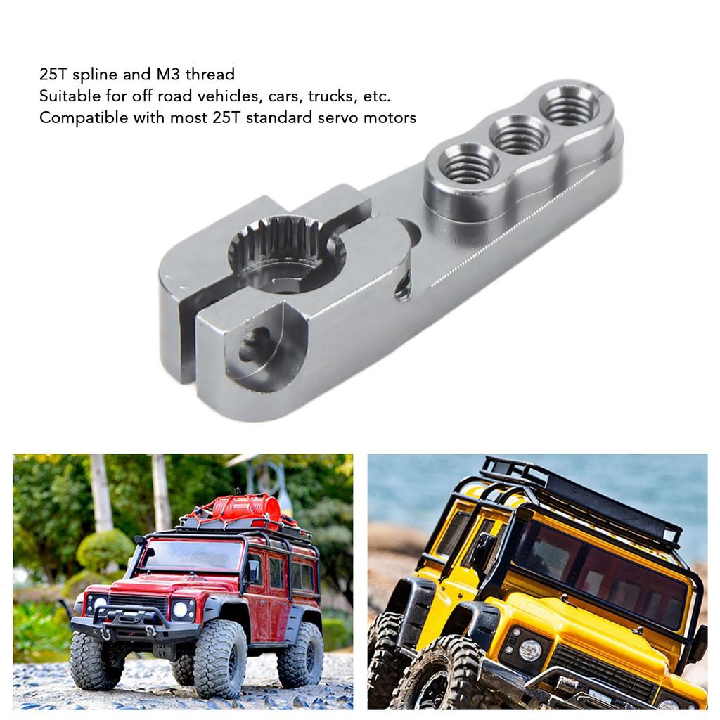 25T Servo Horn 3 Holes Aluminium Alloy Servo Horns Steering Arms for 1Celsius10 RC Car Upgrade Parts