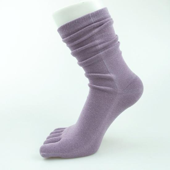 Дышащие носки, однотонные длинные носки с пятью пальцами, повседневная одежда