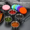 1 набор контейнеров для заправки салата с силиконовой крышкой, герметичная нержавеющая сталь