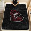 Фланелевое одеяло с принтом Atlanta Falcons, Высококачественное, Удобное для всех сезонов, Декор для дома, Тепло и уют, Идеально для рождественских подарков