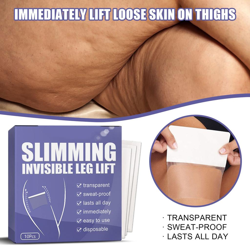 Лента для подтяжки контура бедра 10 шт. Лента для подтяжки ног прозрачная, подходит для обвисшей кожи на ногах, теле, ультратонкая внутренняя наклейка Waterpr