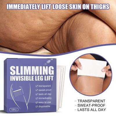 Лента для подтяжки контура бедра 10 шт. Лента для подтяжки ног прозрачная, подходит для обвисшей кожи на ногах, теле, ультратонкая внутренняя наклейка Waterpr