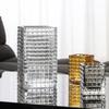 Роскошная геометрическая решетка гидропонная прозрачная стеклянная маленькая ваза для гостиной, домашнего хозяйства, мягкие украшения, цветочная посуда, террариум