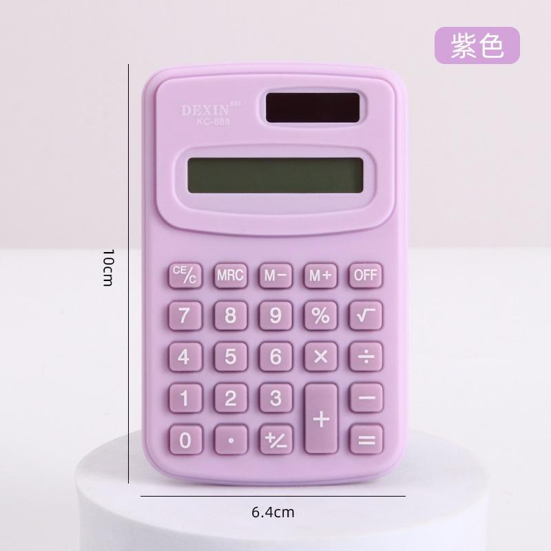 Cute Cartoon Mini Portable 8 Digit Calculator For Student Office Daily Use