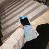 Серебристый чехол с переливающимся песком для Samsung Galaxy Z Flip 6: Девчачий защитный чехол для складных экранов Gen 3/4/5