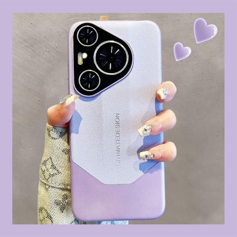 Premium Full Coverage Phone Case P70 Pro Mate 60 Nova 12 With Shockproof Anti-Fingerprint Vegan Leather Back