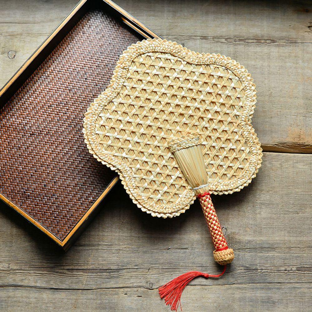 DIY Chinese Style Pushan Environmentally Friendly Cooling Fan Hand Fans Woven Fan Home Decoration