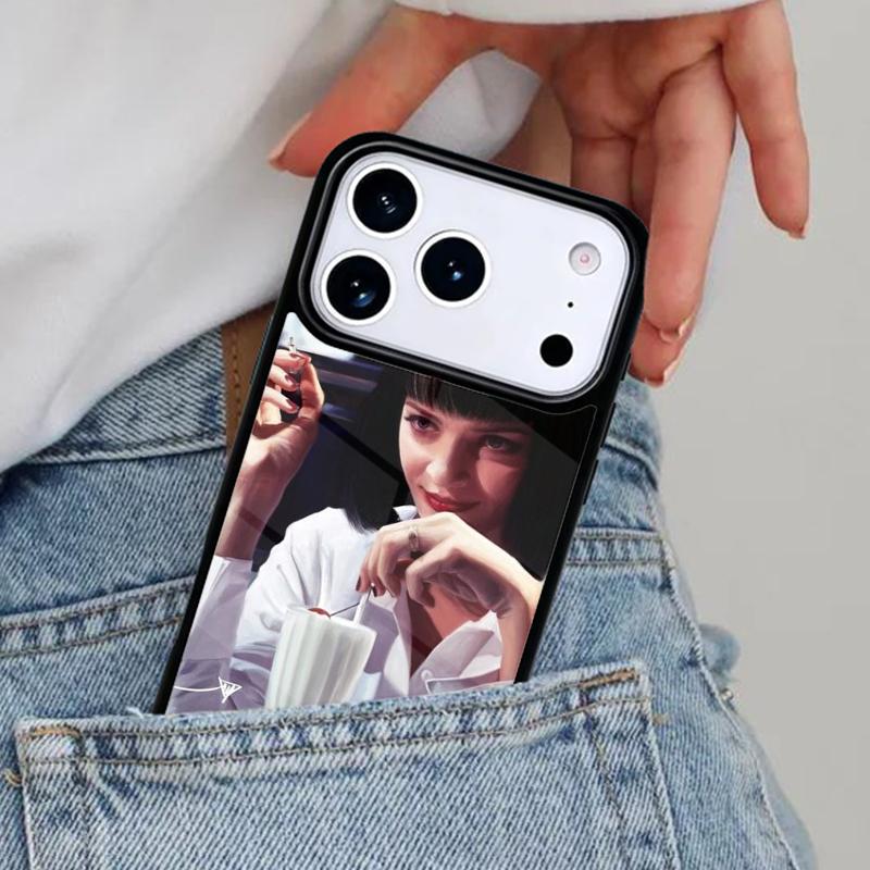 Винтажный Чехол для Телефона с Фильмом Криминальное Чтиво для iPhone 17ProMax 12 13 14 15 16e 17 Pro Max Plus Air Cover