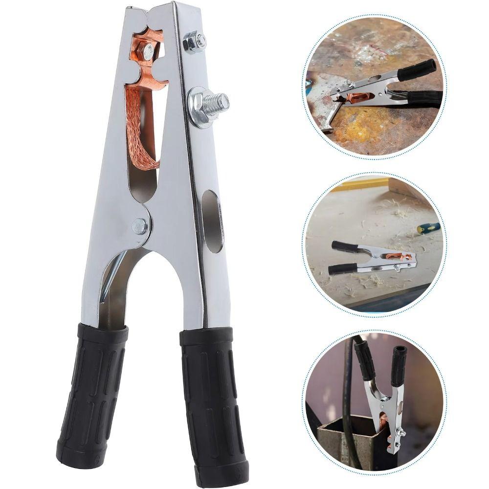 500 A Ground Cable Clip Copper Manual Welder Durable Electrode Holder Tool Welding