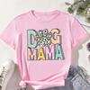 Трендовые женские футболки с принтом «Trend Dog Mama», модные футболки с мультяшным графическим принтом, одежда, женская футболка, короткий рукав, повседневные футболки