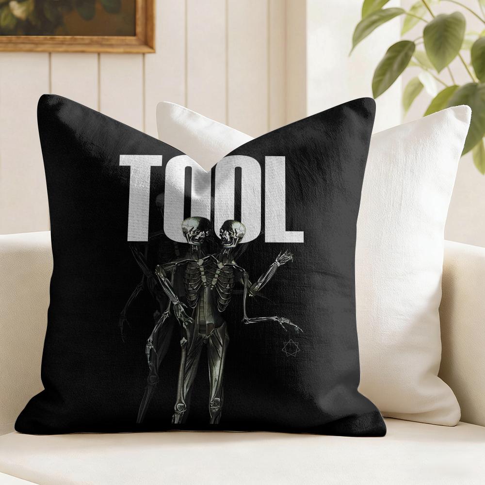 Alternative Metal Bands TTool Cushion Cover Eco Linen Pillow Case DoubleSided Print Breathable Durable Zipper Home Decor Gift