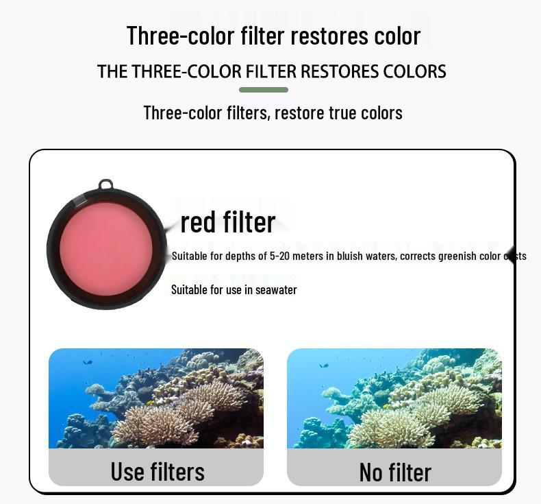 Водонепроницаемый бокс для дайвинга для спортивной камеры DJI Osmo Action 3/4/5 Pro.